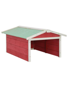 Casetta per Tosaerba Robotizzato 72x87x50 cm Rossa Bianca Abete