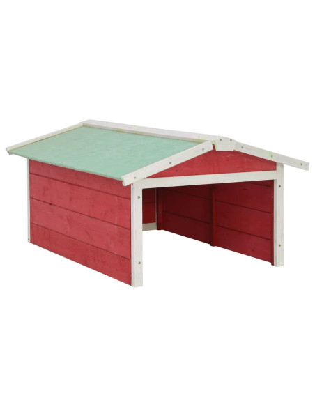 Casetta per Tosaerba Robotizzato 72x87x50 cm Rossa Bianca Abete