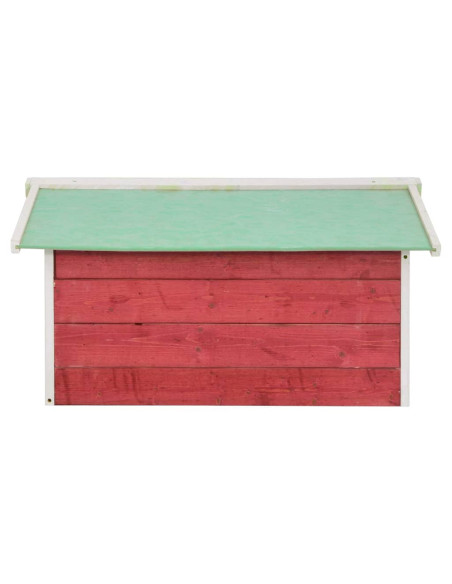 Casetta per Tosaerba Robotizzato 72x87x50 cm Rossa Bianca Abete