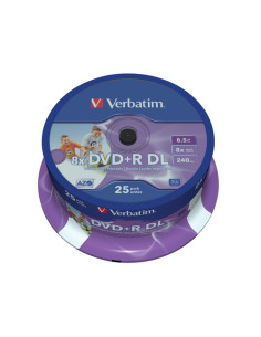 Verbatim 43667 DVD vergine 8,5 GB DVD+R DL 25 pz