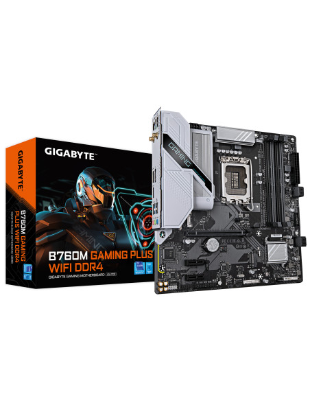 GIGABYTE B760M GAMING PLUS WIFI DDR4 Scheda madre - Supporta CPU Intel Core di 14a generazione, VRM a 4+1+1 fasi, fino a 5333 MH