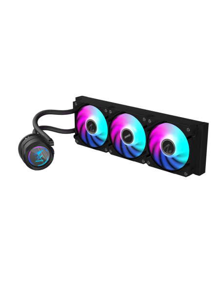 GIGABYTE AORUS WATERFORCE II 360 AIO Raffreddamento a liquido per CPU - 3x ventole ARGB da 120 mm, meccanismo a incastro, DAISY-