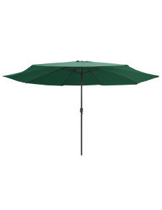 Ombrellone da Esterni con Palo in Metallo 400 cm Verde 2