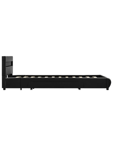 Giroletto con LED Nero in Similpelle 100x200 cm