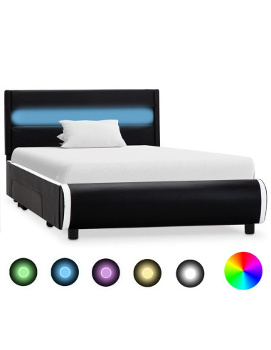 Giroletto con LED Nero in Similpelle 100x200 cm