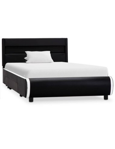 Giroletto con LED Nero in Similpelle 100x200 cm