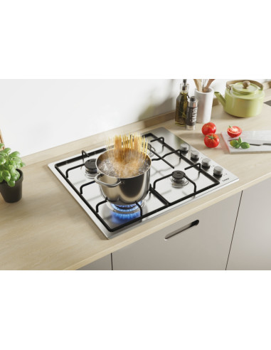 Candy Idea CHW6LX Acciaio inox Da incasso 60 cm Gas 4 Fornello(i)