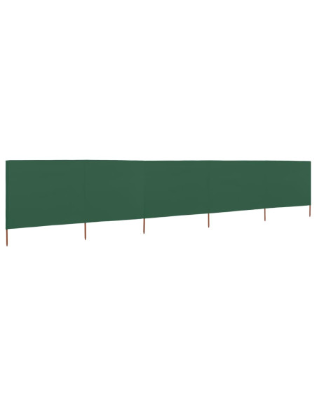 Paravento a 5 Pannelli in Tessuto 600x160 cm Verde