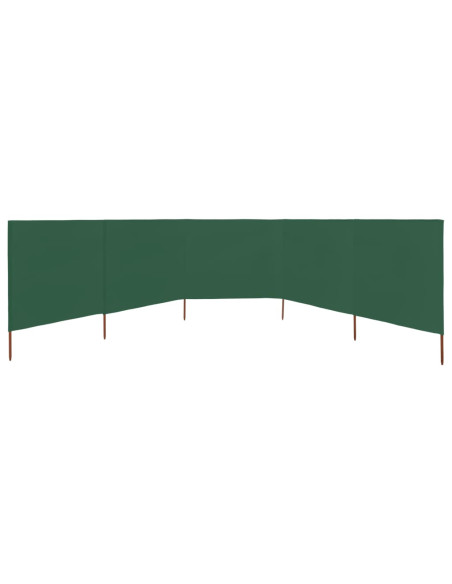Paravento a 5 Pannelli in Tessuto 600x160 cm Verde