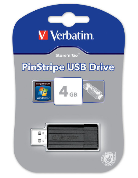 Verbatim PinStripe 4GB unità flash USB USB tipo A 2.0 Nero