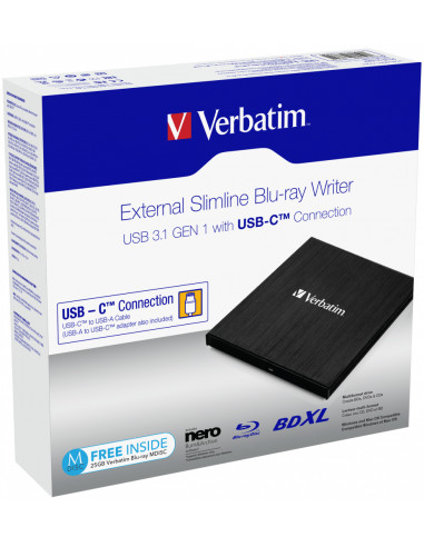 Verbatim 43889 lettore di disco ottico Blu-Ray RW Nero