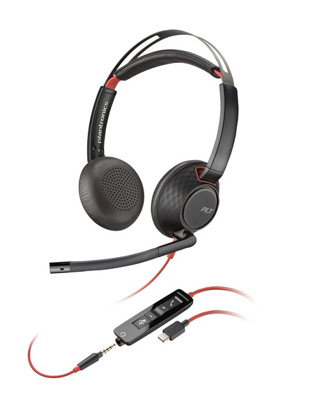 POLY Cuffie Blackwire C5220 USB-C + cavo in linea (sfuse)