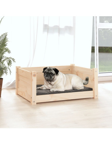 Cuccia per Cani 65,5x50,5x28 cm in Legno Massello di Pino
