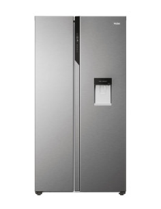 Haier SBS 90 Serie 5 HSR5918DWMP frigorifero side-by-side Libera installazione 521 L D Platino, Acciaio inox