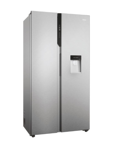 Haier SBS 90 Serie 5 HSR5918DWMP frigorifero side-by-side Libera installazione 521 L D Platino, Acciaio inox