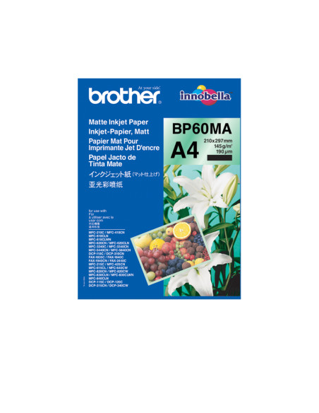 Brother BP-60MA carta inkjet A4 (210x297 mm) Opaco 25 fogli Bianco