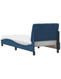 Letto con Materasso Blu 90x190 cm in Tessuto 2