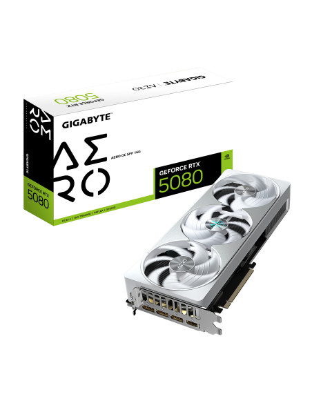 GIGABYTE GeForce RTX 5080 AERO OC SFF 16G Scheda Grafica - 16GB GDDR7, 256 bit, PCI-E 5.0, 2730MHz Core Clock, 3 x DisplayPort, 