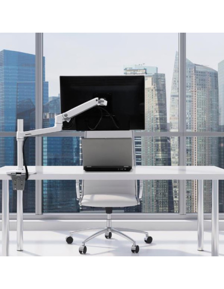 LX DESK LCD ARM TALL BRIGHT WHITE