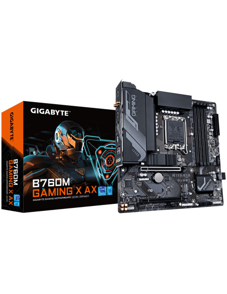 GIGABYTE B760M Gaming X AX Scheda madre - Supporta CPU Intel Core 14ª generazione, VRM a 8+1+1 fasi, fino a 7600 MHz DDR5, 2xPC