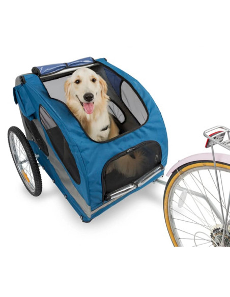 PetSafe Rimorchio da Bici per Cani Happy Ride L Blu
