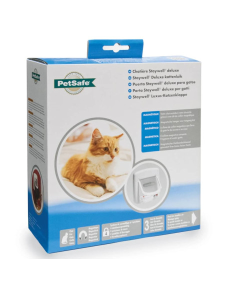 PetSafe Porta Basculante per Gatti a 4 Modalità Deluxe 400 Bianca