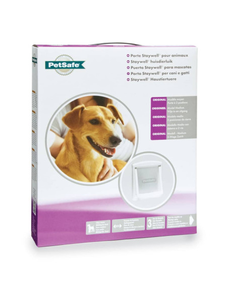 PetSafe Porta per Animali a 2 Direzioni 740 Media 26,7x22,8 cm Bianca