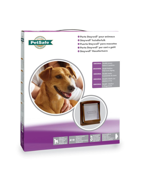 PetSafe Porta per Animali a 2 Direzioni 755 Media 26,7x22,8 cm Marrone
