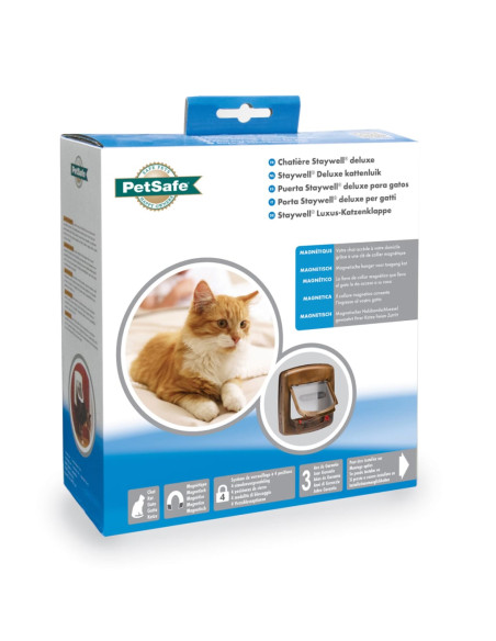 PetSafe Porta Basculante per Gatti a 4 Modalità Deluxe 420 Marrone