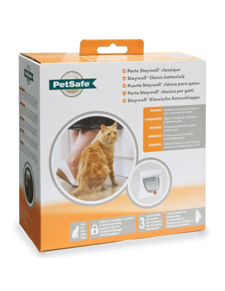 PetSafe Porta per Gatti Manuale a 4 Modalità Tunnel Classic 917 Bianco