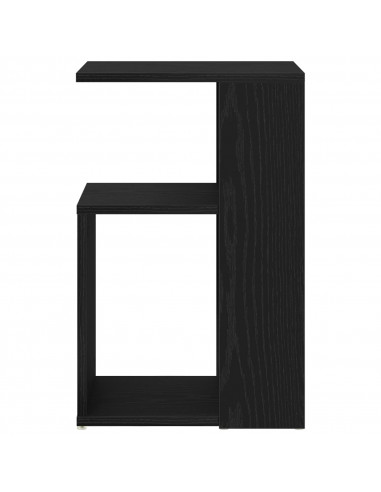 Tavolino  Nero Rovere 36x30x56 cm Legno ingegnerizzato