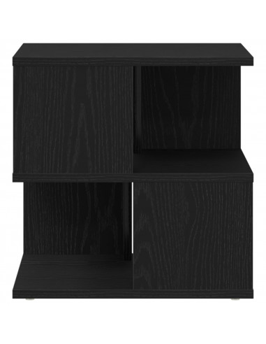 Tavolino  Nero Rovere 40x40x40 cm in Legno Ingegnerizzato