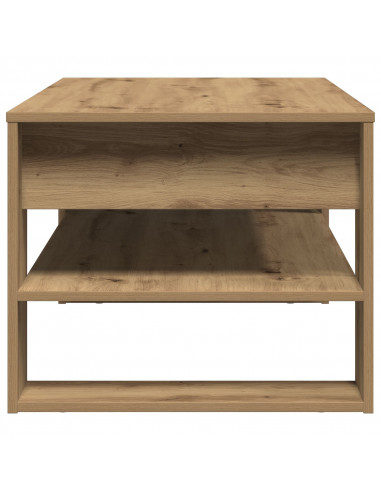 Tavolino da caffè  in rovere artigianale 102x55x45 cm in legno ingegnerizzato
