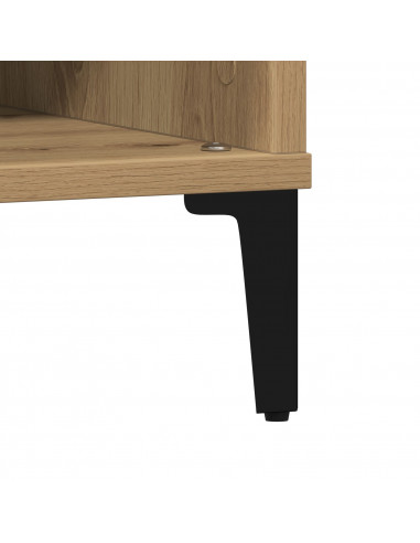 Tavolino da caffè  in rovere artigianale 60x60x30 cm in legno ingegnerizzato