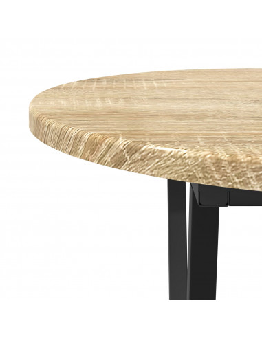 Tavolino da caffè  in rovere Sonoma 80x40x40,5 cm, in legno ingegnerizzato e metallo