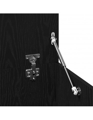 Tavolino da caffè  Nero Rovere 150x50x35 cm in Legno Ingegnerizzato