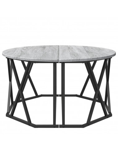 Tavolino da caffè Grigio Sonoma 80x80x42 cm in Legno Ingienierizzato