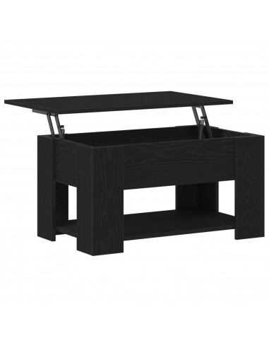 Tavolino da caffè in rovere nero 79x49x41 cm realizzato in legno ingegnerizzato