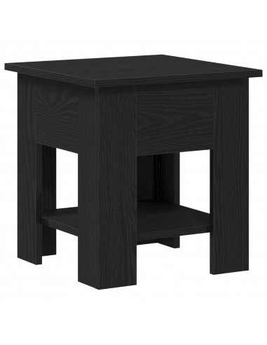 Tavolino da caffè Nero Rovere 40x40x42 cm Legno ingegnerizzato