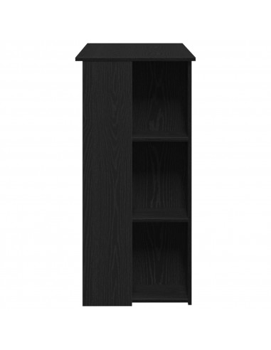 Tavolo da Bar con Ripiano - Rovere Nero, 102x50x103.5 cm, Realizzato in Legno Ingegnerizzato