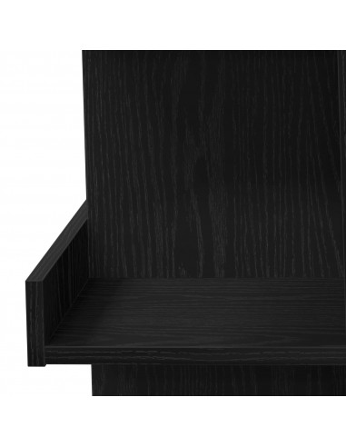 Tavolo da bar in rovere nero con rack per riporre, 100x50x101.5 cm