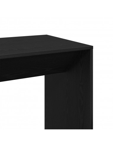 Tavolo da Bar Nero Rovere 51x50x103,5 cm Legno Ingegnerizzato