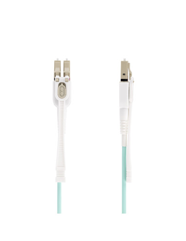 StarTech.com Cavo in fibra ottica multimodale OM4 LC a LC (UPC) con linguette push-pull, 3m, 50/125µm, Reti 100G, Insensibile a