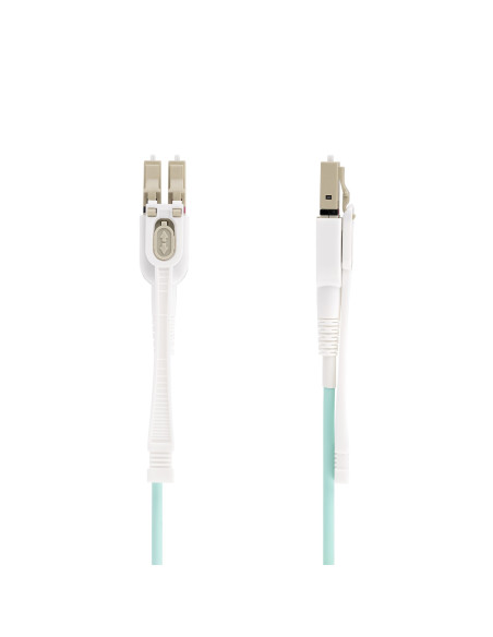 StarTech.com Cavo in fibra ottica multimodale OM4 LC a LC (UPC) con linguette push-pull, 3m, 50/125µm, Reti 100G, Insensibile a