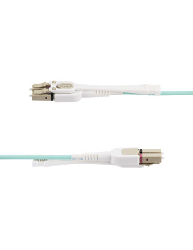 StarTech.com Cavo in fibra ottica multimodale OM4 LC a LC (UPC) con linguette push-pull, 3m, 50/125µm, Reti 100G, Insensibile a