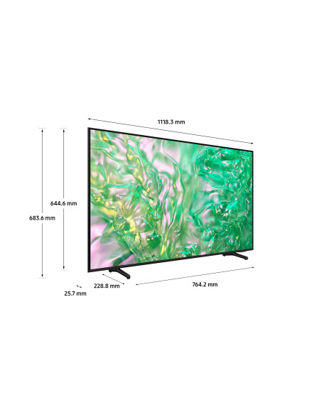 Samsung TV Crystal UHD 4K 50” UE50DU8070UXZT Smart TV Wi-Fi Black 2024, Processore Crystal 4K, 4K Upscaling, AirSlim Design, O