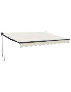 Tenda da Sole Retrattile Crema 3x2,5 m in Tessuto e Alluminio 2