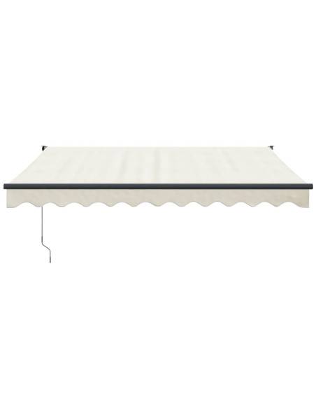 Tenda da Sole Retrattile Crema 3x2,5 m in Tessuto e Alluminio