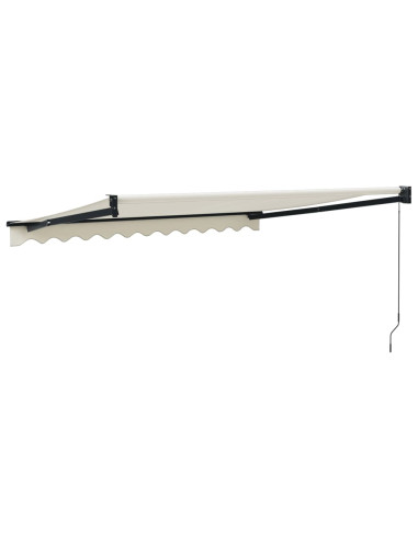 Tenda da Sole Retrattile Crema 3x2,5 m in Tessuto e Alluminio