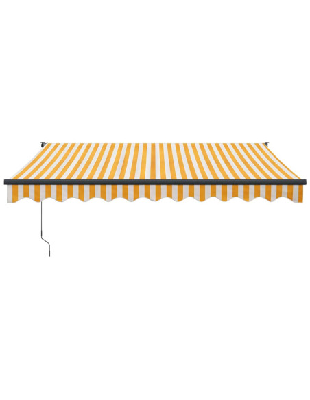 Tenda Retrattile Gialla e Bianca 3x2,5 m in Tessuto e Alluminio